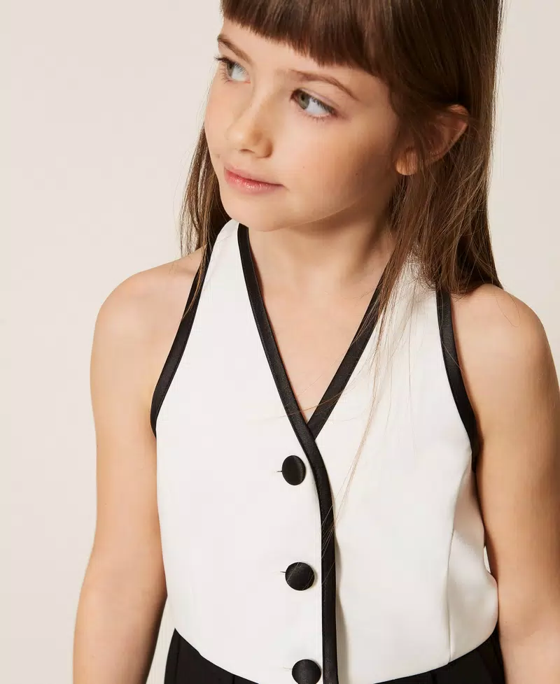 gilet BAMBINA in crepe BIANCO TWINSET 261GJ2Q52 BIANCO TWINSET KIDS