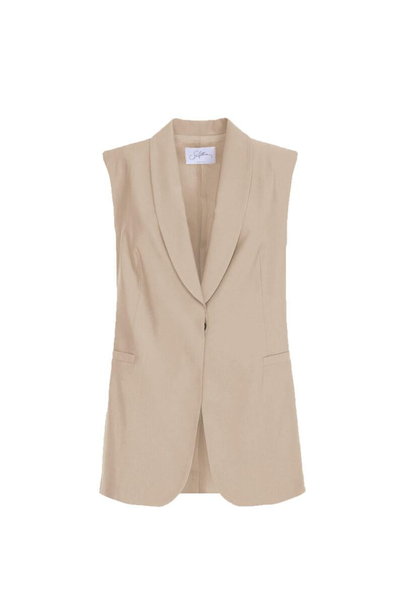 LONG VEST WITH BELT