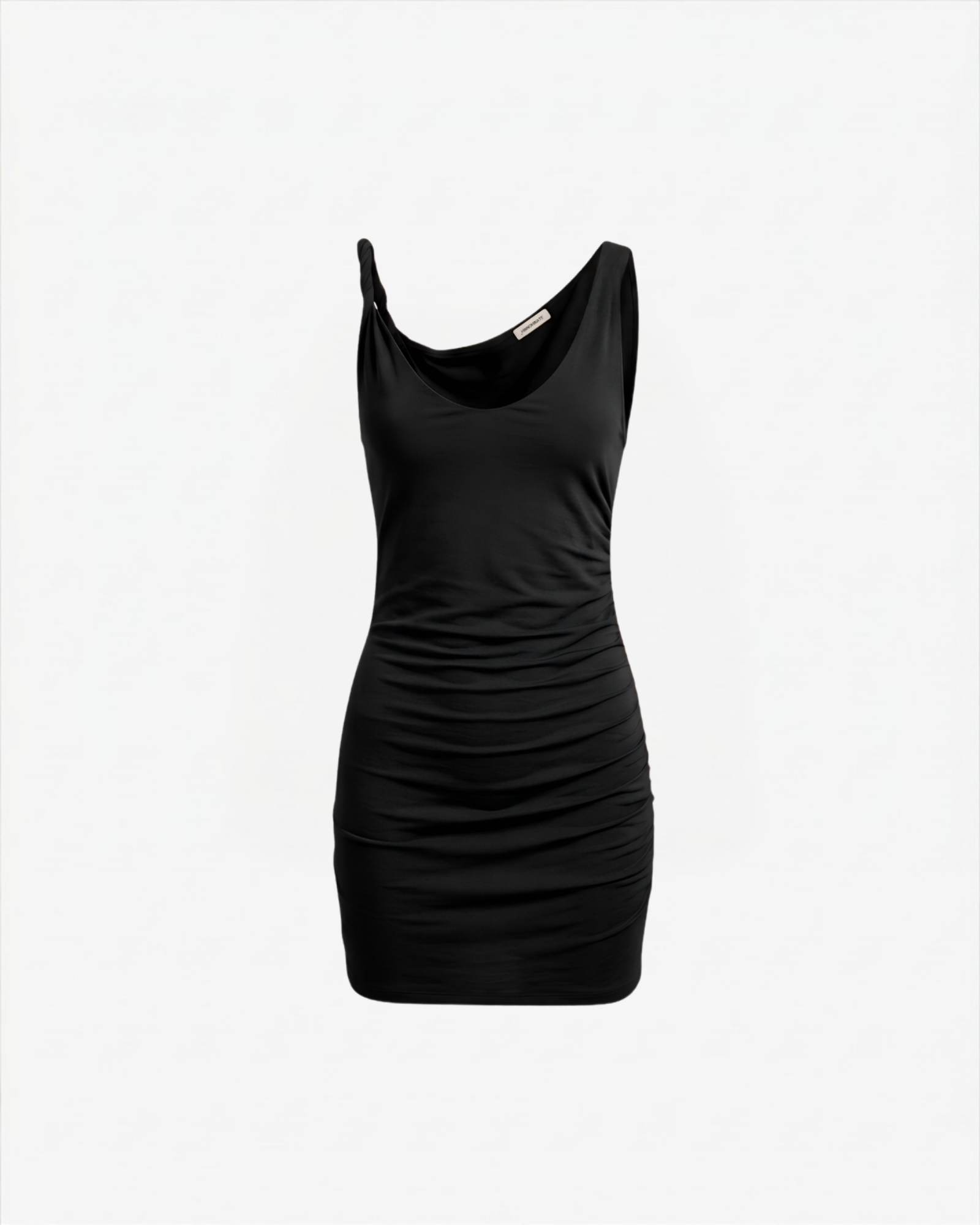 ABITO DONNA CORTO IN VISCOSA CON ARRICCIATURE NERO HINNOMINATE HMABW02500 NERO HINNOMINATE