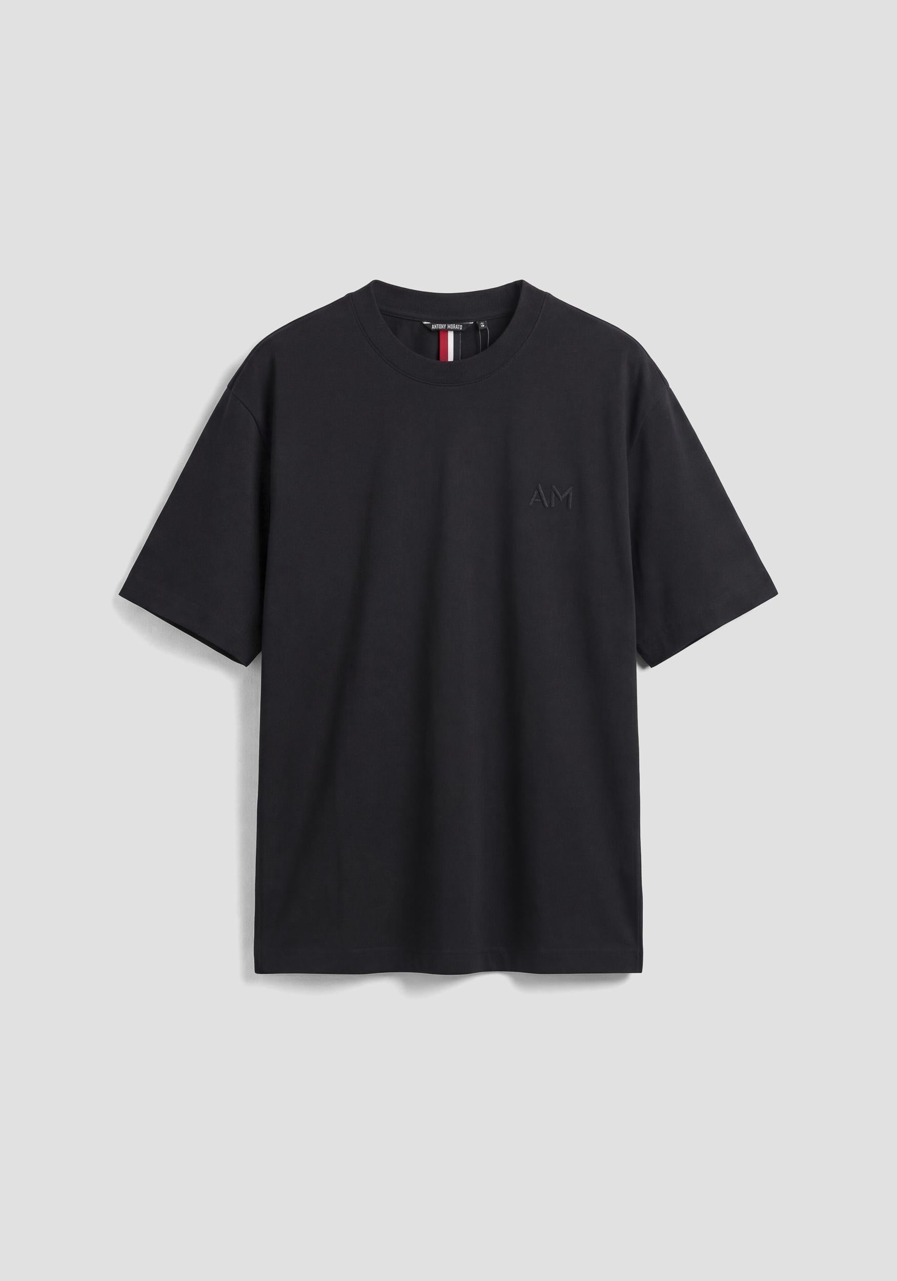 T-SHIRT UOMO BOXI FIT GIROCOLLO NERO ANTONY MORATO MMKS02621 FA100240 NERO ANTONY MORATO