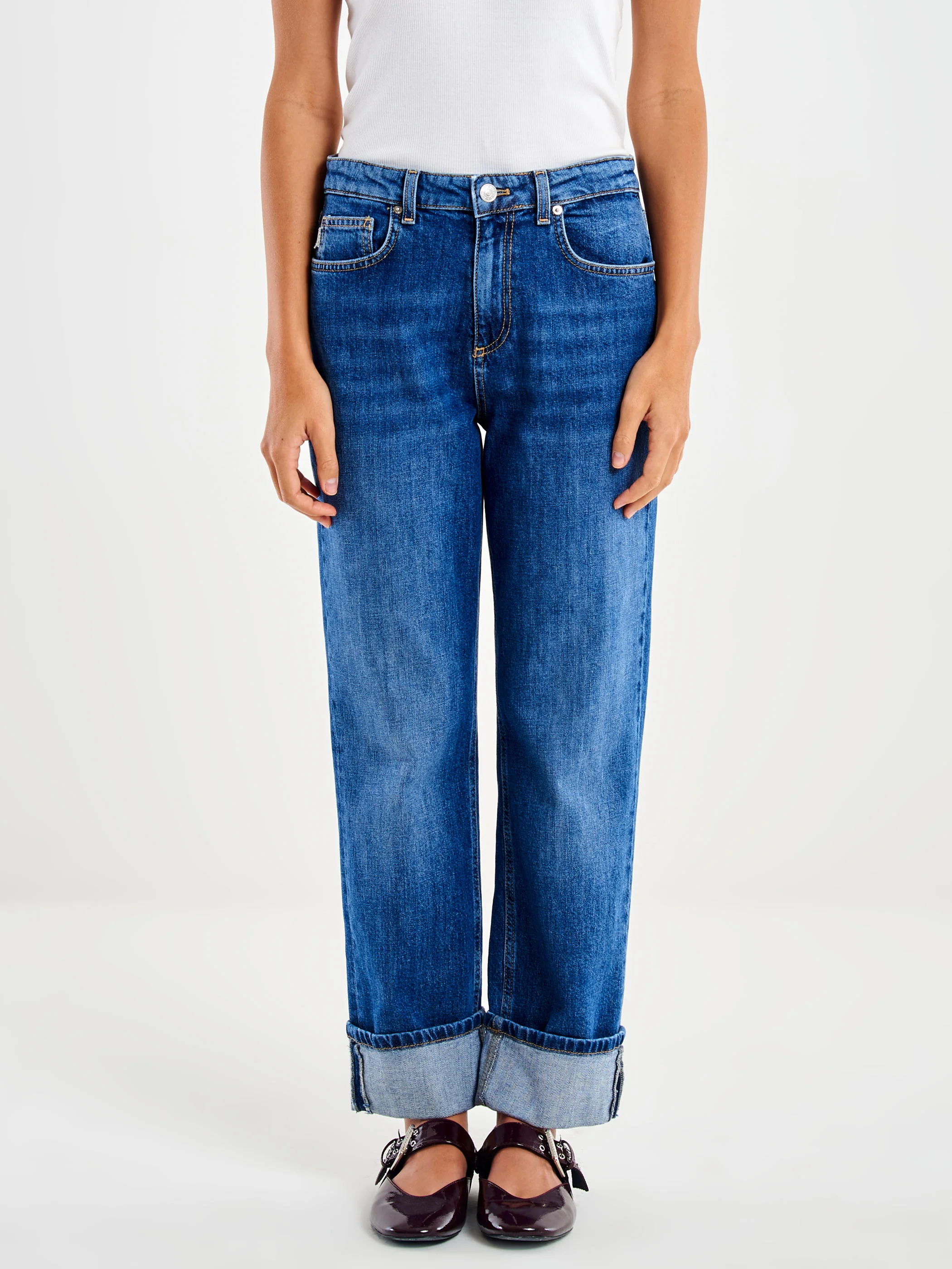 Jeans DONNA Maggie Mom Fit VICOLO DAB5018 DENIM BLU VICOLO