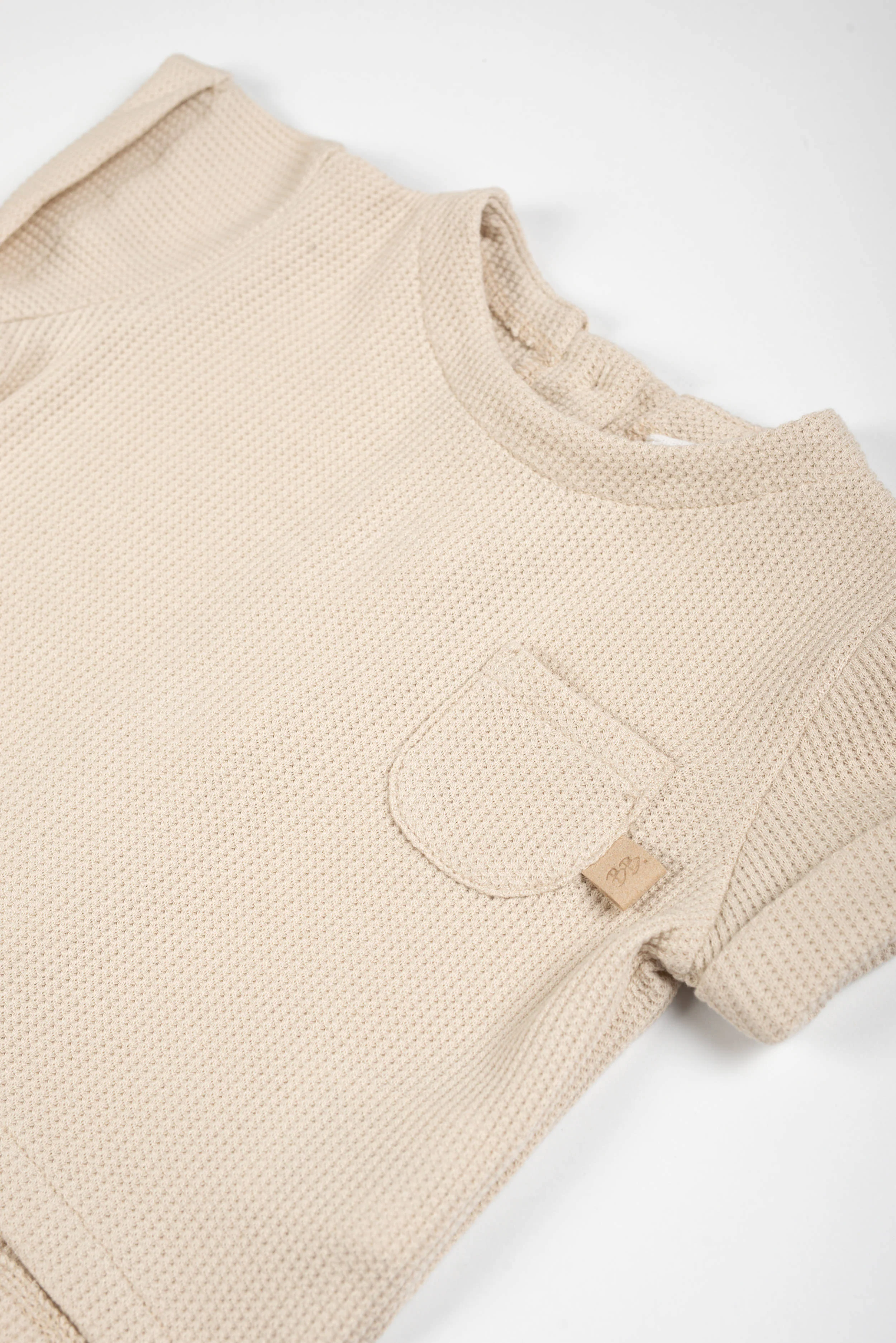 t-shirt NEONATO apertura SUL RETRO ALMOND CREAM BAMBOOM 1115TE ALMOND CREAM BAMBOOM