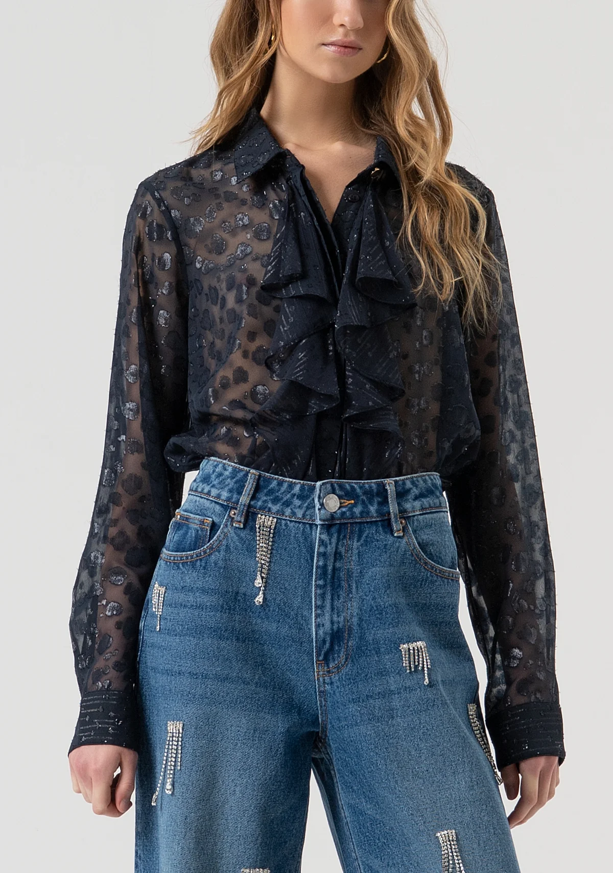 denim regular flare FR25WV2008D41902 STONE FRACOMINA