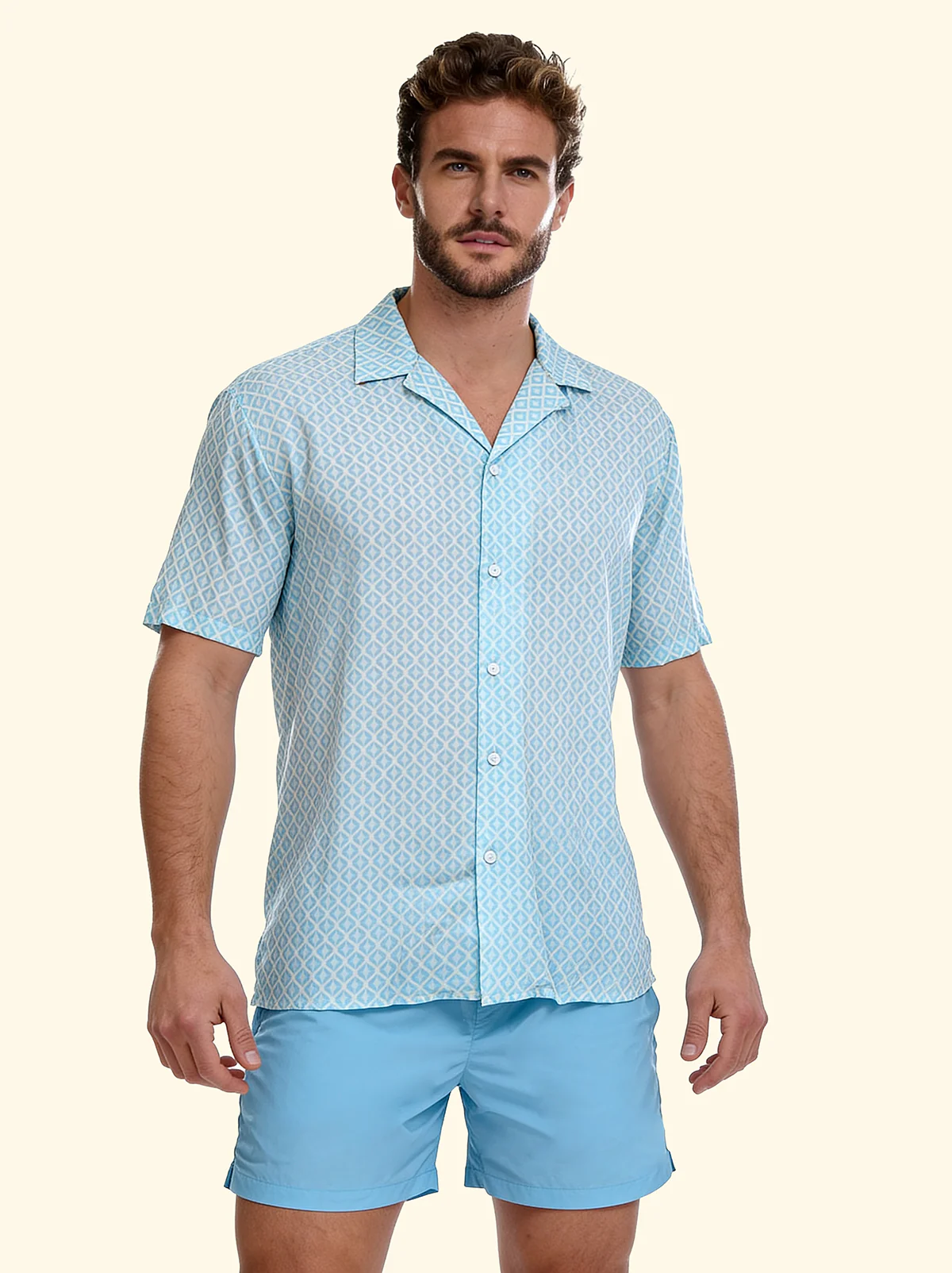 CAMICIA UOMO MEZZA MANICA FANTASIA F**K FK26-SM6850X11 UNICA F**K