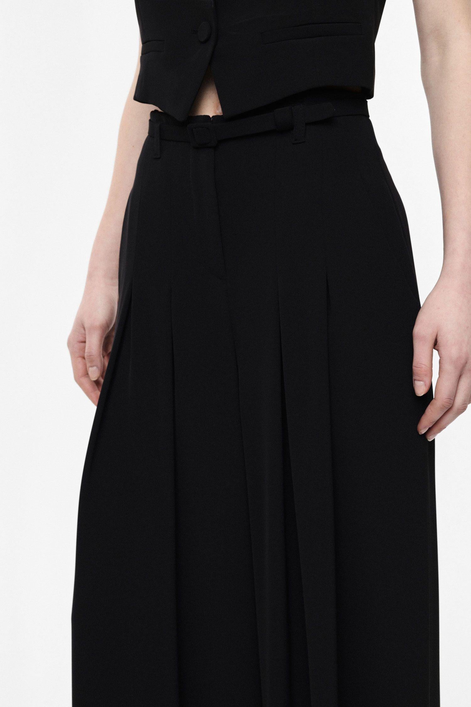 PANTALONE DONNA VITA ALTA AMPIO CON DOPPIA PENCE NERO IMPERIAL P3ZQLHX NERO IMPERIAL