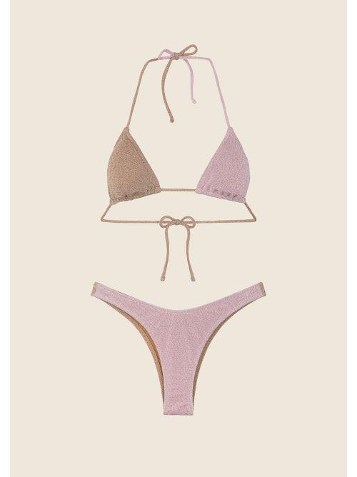 Bikini Donna F**K Triangolo con Slip Americano Fisso Gold<BR/><BR/> FK25-0930GD UNICO F**K