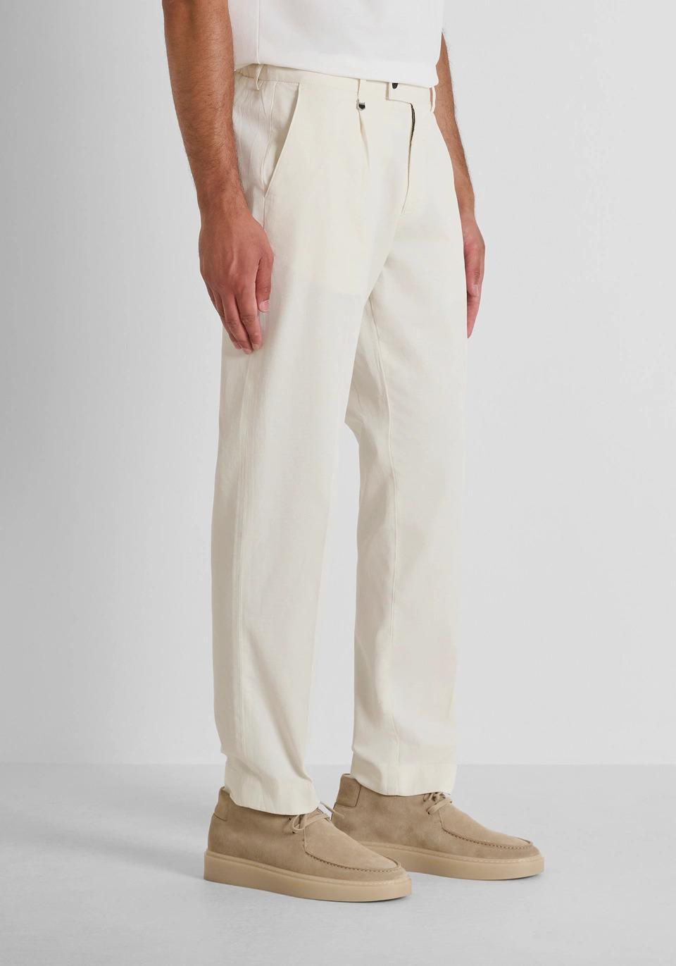 PANTALONE uomo in misto cotone e lino burro antony morato MMTR00783 FA900143 PANNA ANTONY MORATO