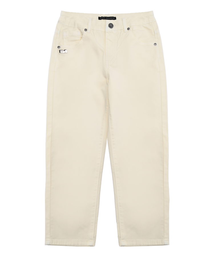 pantalone BAMBNO TINTO CAPO OFF-WHITE DANIELE ALESSANDRINI P00425 OFF-WHITE DANIELE ALESSANDRINI