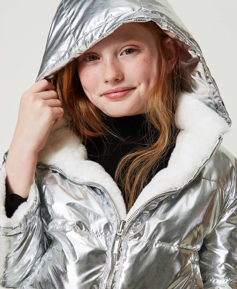 TWINSET KIDS GJ2210BIANCO/ARGENTO