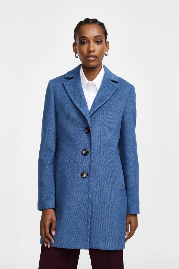cappotto donna corto LINEARE CON BOTTONI nero please K493SELENA NERO PLEASE 