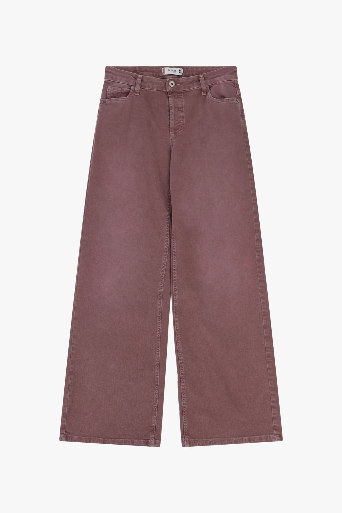 pantalone DONNA GAMBA LARGA VITA ALTA PURPLE PLEASE P3LAH02CCM PURPLE PLEASE 
