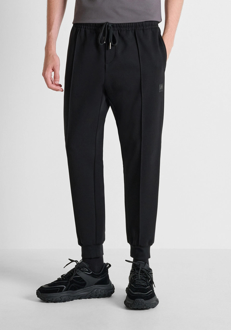 pantalone uomo carrot fit con culisse nero antony morato MMFP00433 NERO ANTONY MORATO 