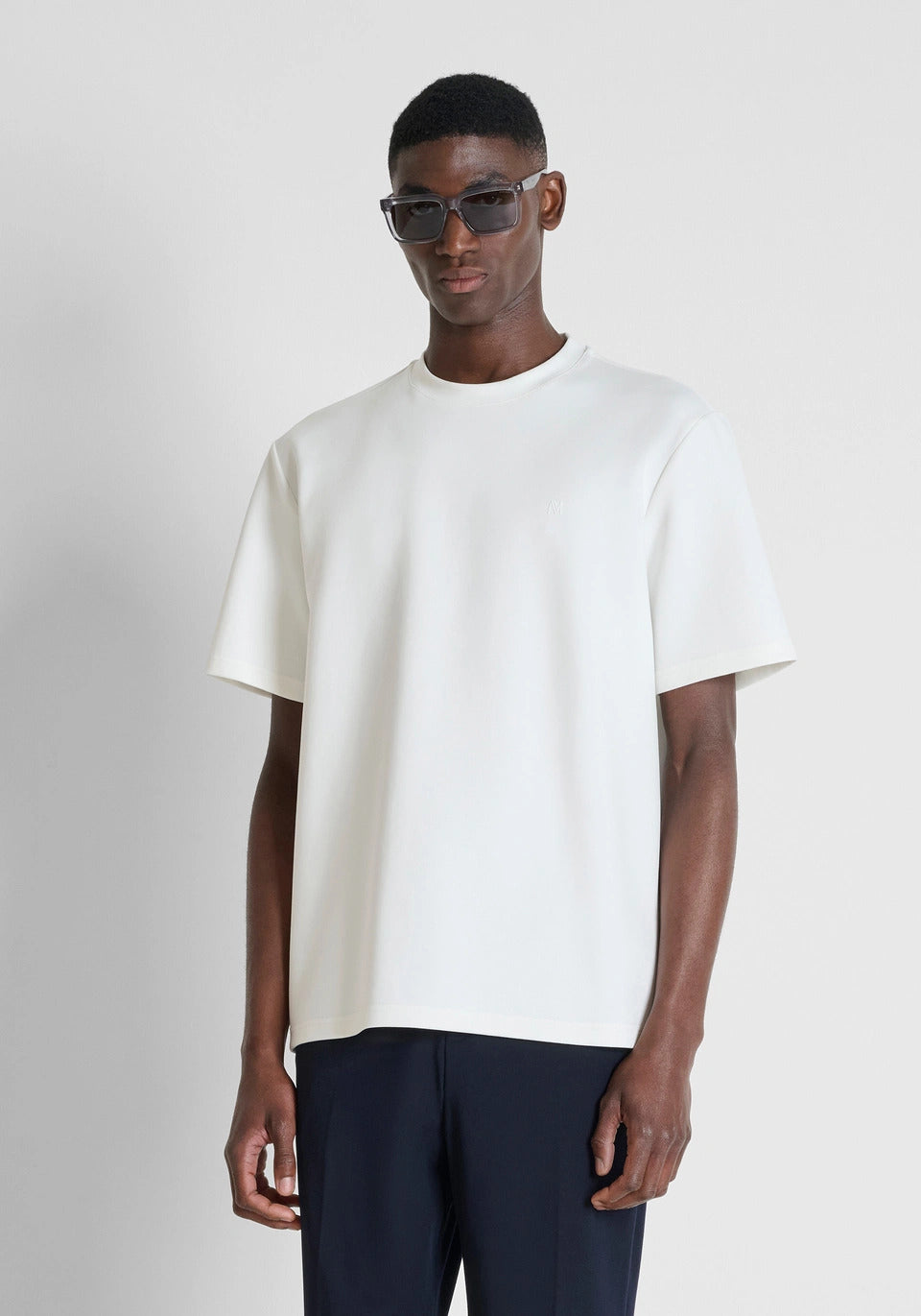 t-shirt uomo mezza manica relaxed fit in scuba bianco antony morato MMKA02706 CREMA ANTONY MORATO 