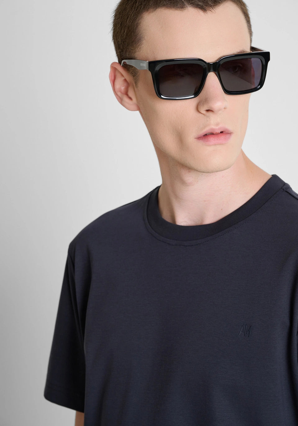 t-shirt uomo mezza manica regular fit in jersey blu antony morato MMKS02727 BLU ANTONY MORATO 