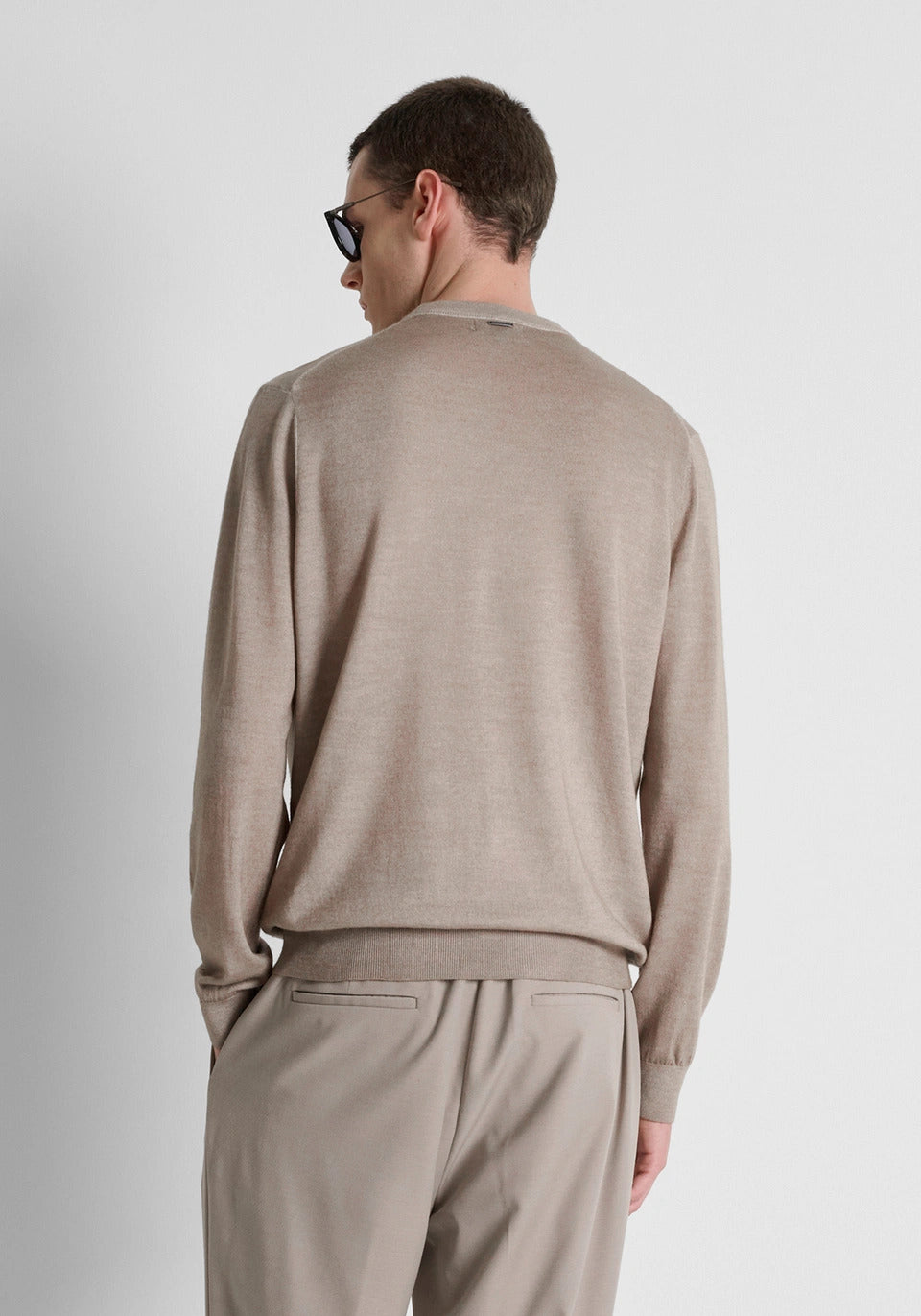 maglia uomo maniche lunghe e girocollo regular fit mastice antony morato MMSW01626 MASTICE ANTONY MORATO 