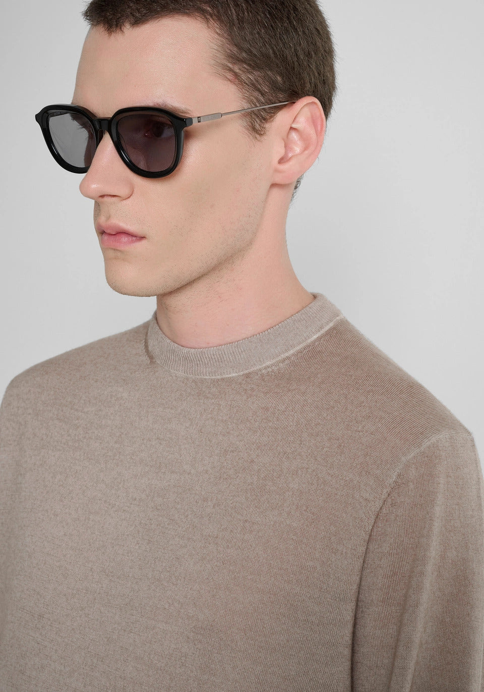 maglia uomo maniche lunghe e girocollo regular fit mastice antony morato MMSW01626 MASTICE ANTONY MORATO 