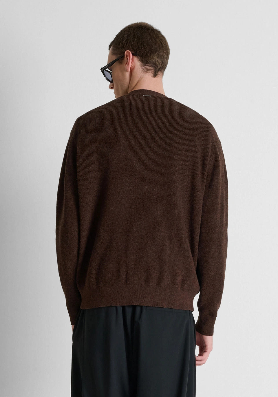 cardigan uomo in maglia con bottoni oversize tabacco antony morato MMSW01635 TABACCO ANTONY MORATO 
