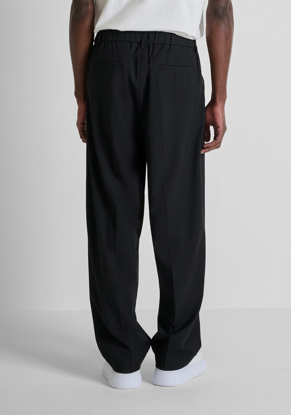 pantalone leon wide leg in viscosa stretch MMTR00779 NERO ANTONY MORATO 