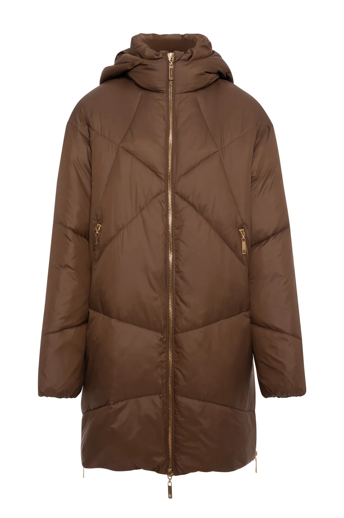 PIUMINO DONNA CON CAPPUCCIO MARRONE FRACOMINA FR26WC3017O46401-I49 MARRONE FRACOMINA 