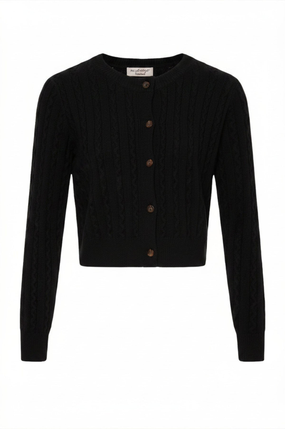 cardigan donna con punto treccia nero fracomina FY26WT8037K45801 NERO FRACOMINA 