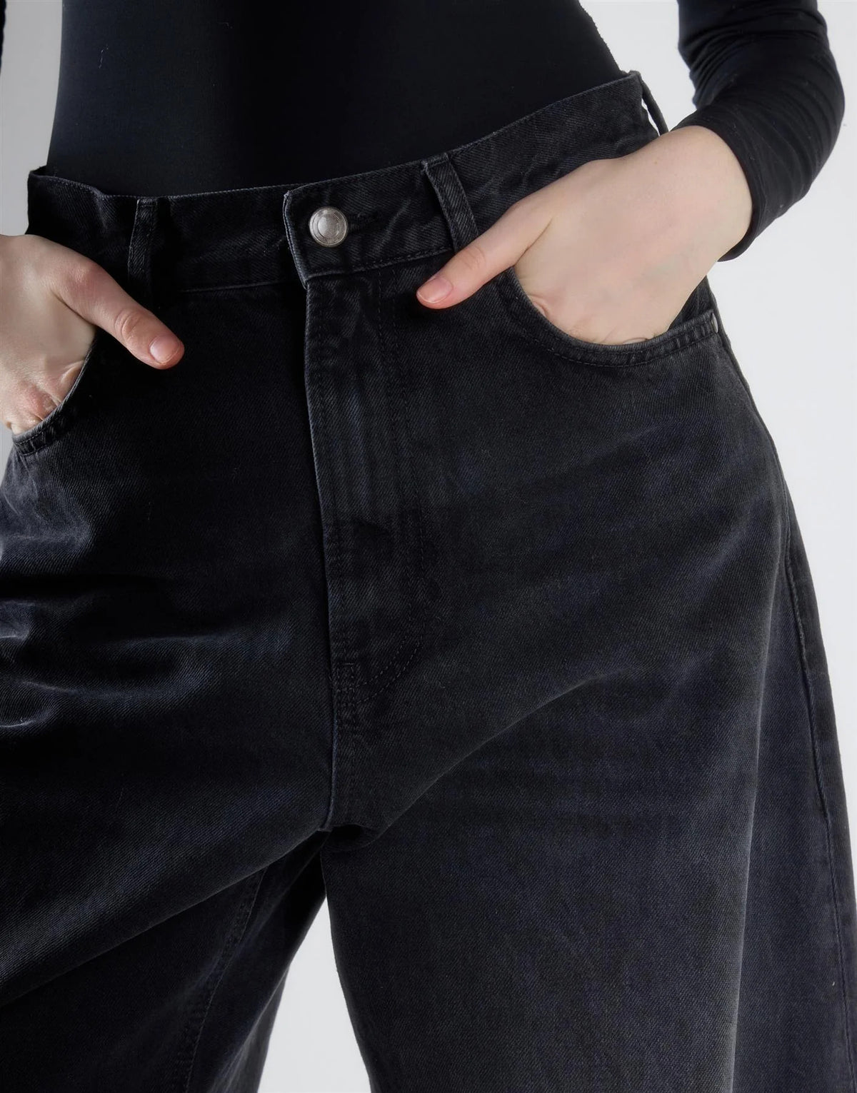 jeans donna balloon nero slavato glamorous KA7715 WASH GLAMOROUS 