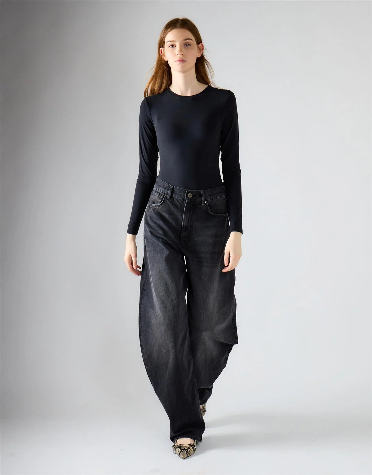 jeans donna balloon nero slavato glamorous KA7715 WASH GLAMOROUS 