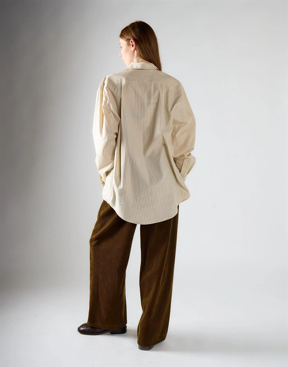 PANTALONE DONNA GAMBA LARGA IN VELLUTO A COSTE OLIVA GLAMOROUS KA7718 OLIVE CORDUROY GLAMOROUS 