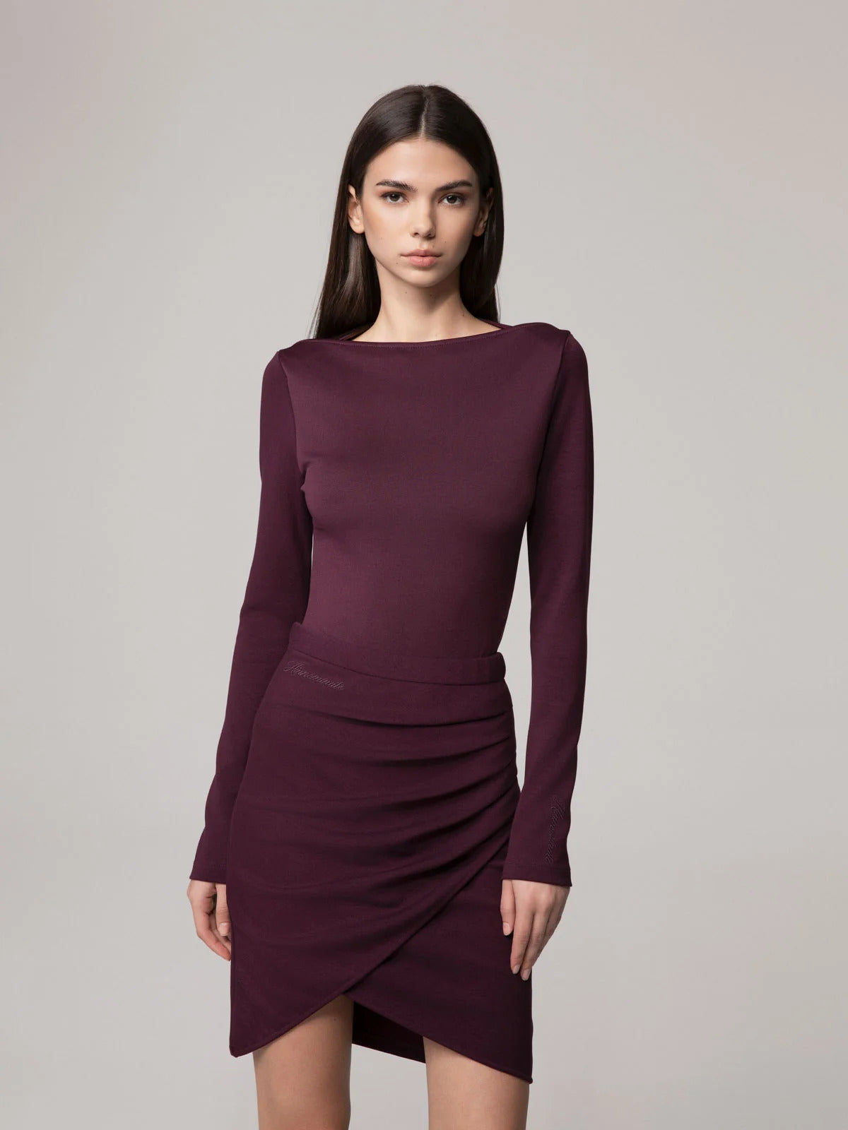 BODY DONNA IN VISCOSA ADERENTE BORDEAUX HINNOMINATE HMABW03142 BORDEAUX HINNOMINATE 