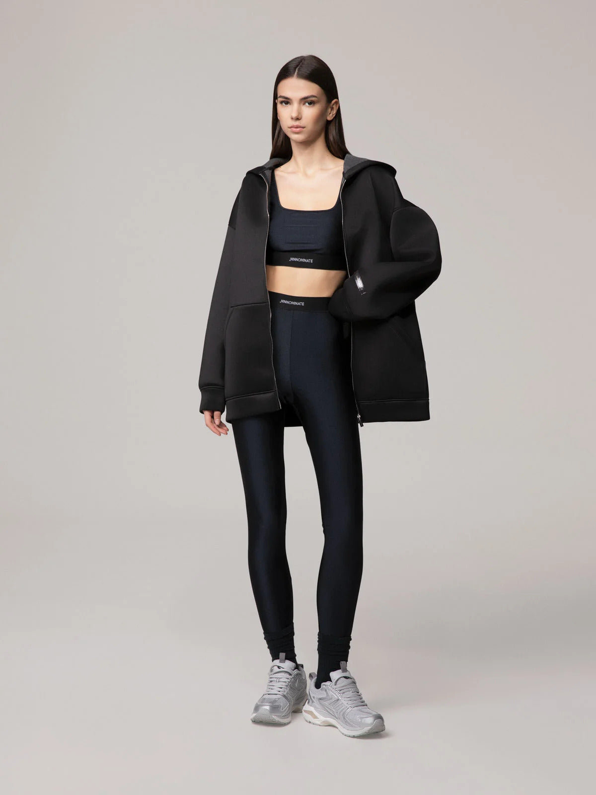 LEGGINGS DONNA IN LYCRA LUCIDA CON ELASTICO NERO HINNOMINATE HMABW03172 NERO HINNOMINATE 
