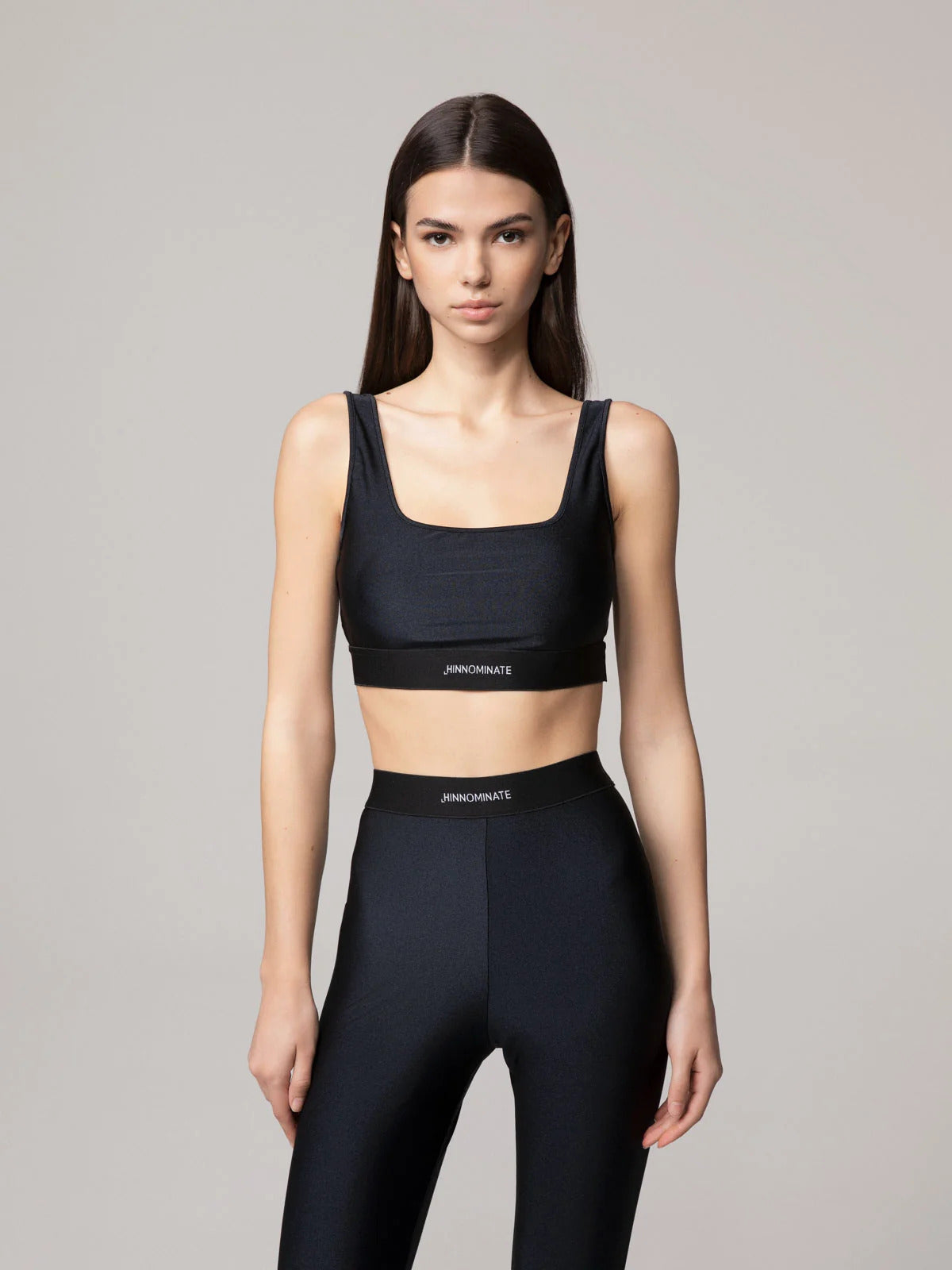 LEGGINGS DONNA IN LYCRA LUCIDA CON ELASTICO NERO HINNOMINATE HMABW03172 NERO HINNOMINATE 