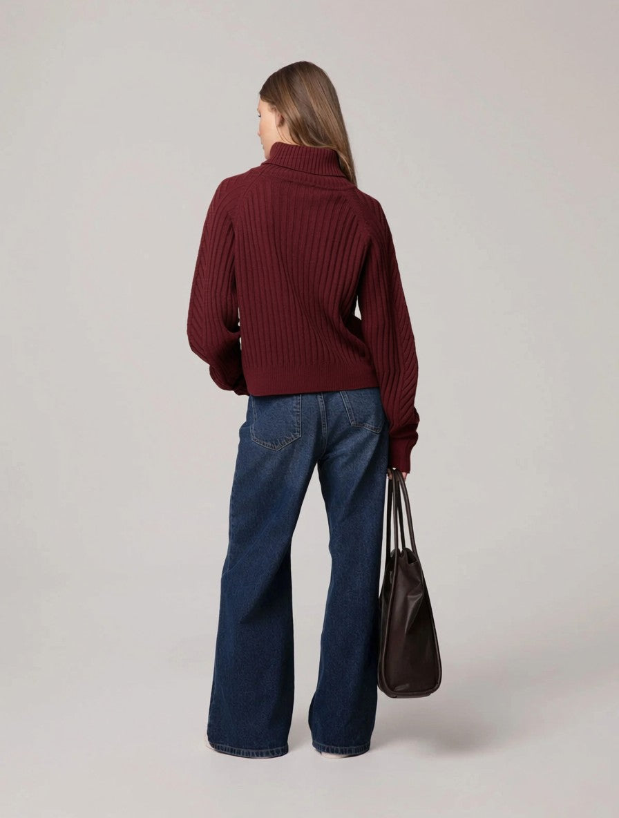 MAGLIA DONNA A COSTE DOLCEVITA BORDEAUX  HINNOMINATE HMABW03187 BORDEAUX HINNOMINATE 
