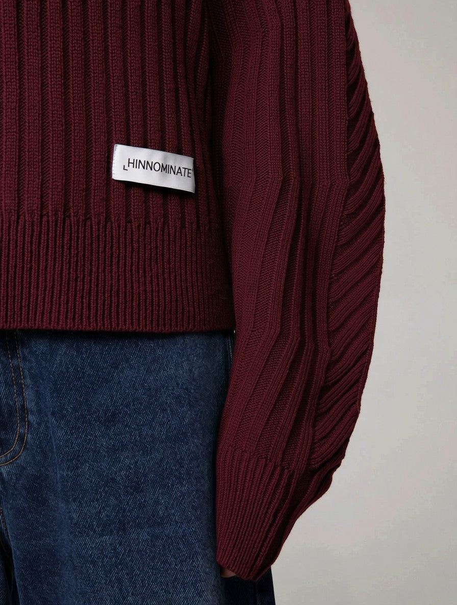 MAGLIA DONNA A COSTE DOLCEVITA BORDEAUX  HINNOMINATE HMABW03187 BORDEAUX HINNOMINATE 