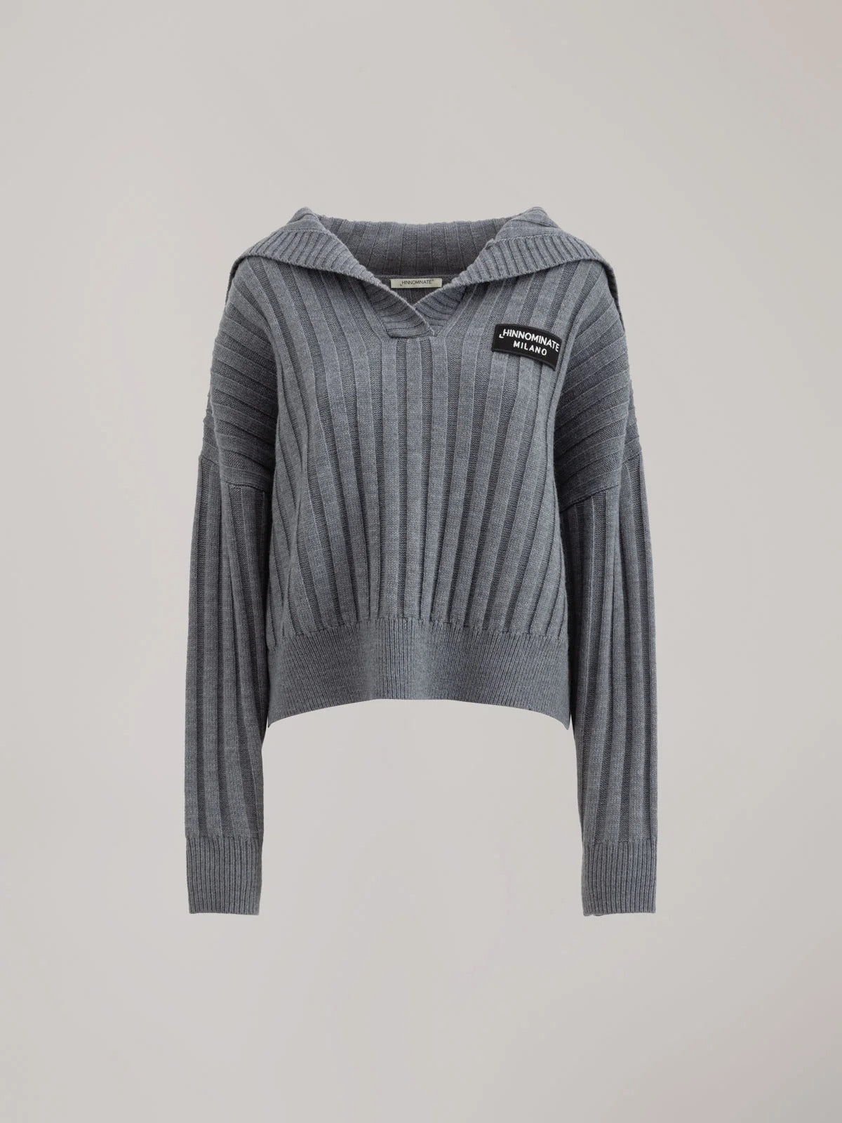 MAGLIA DONNA  A COSTE CON COLLO MARINAIO GRIGIO HINNOMINATE HMABW03188 GRIGIO MELANGE HINNOMINATE 