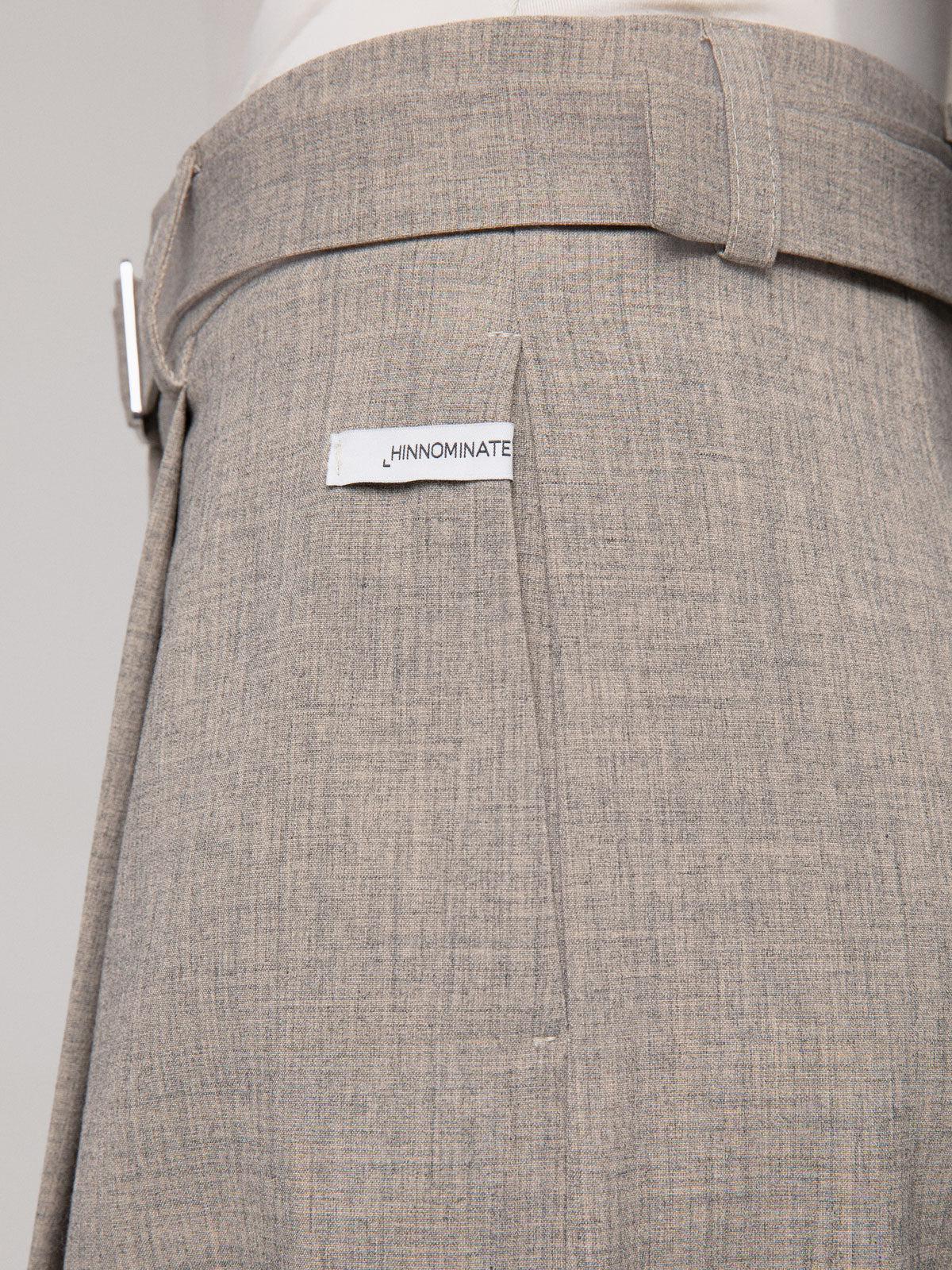 PANTALONE DONNA IN POLIVISCOSA CON CINTURINO BEIGE HINNOMINATE HMABW03213 BEIGE HINNOMINATE 