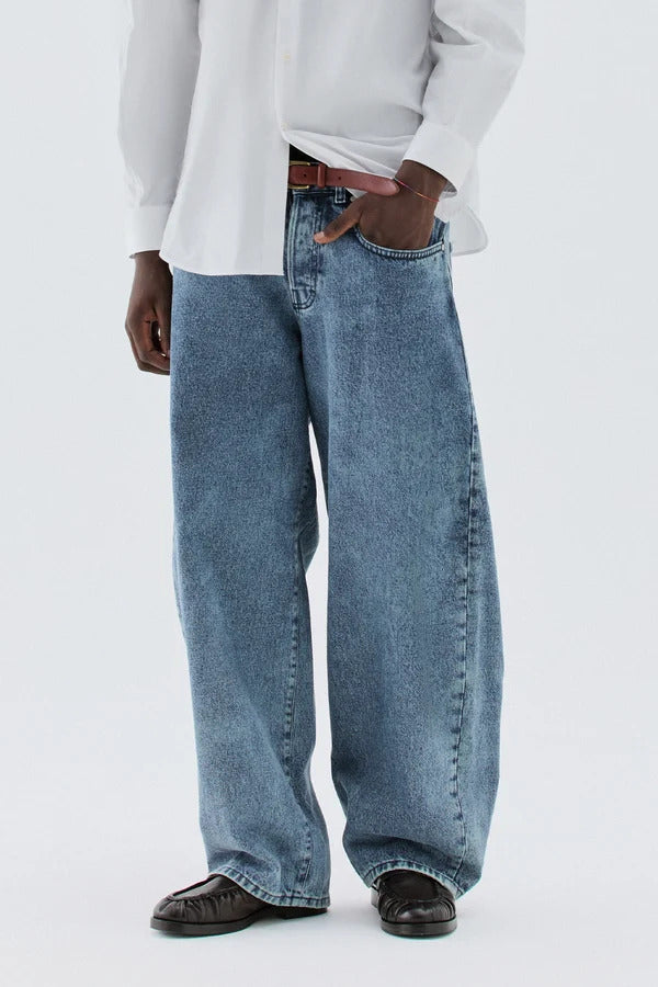 JEANS UOMO MODELLO BALLOON STONE WASH I'M BRIAN BALL L20/26 DENIM I'M BRIAN 