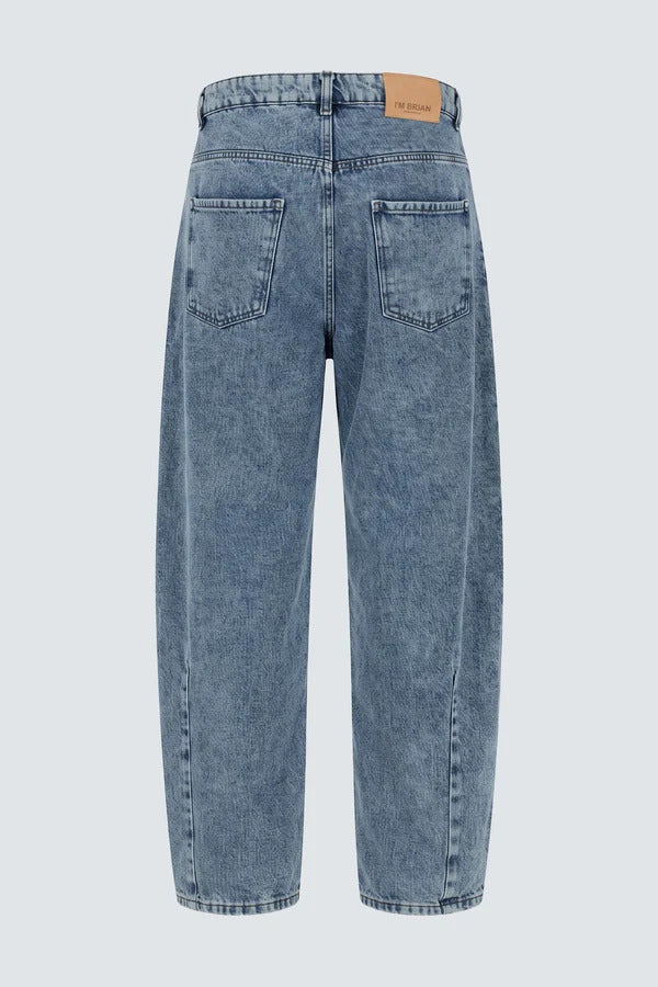 JEANS UOMO MODELLO BALLOON STONE WASH I'M BRIAN BALL L20/26 DENIM I'M BRIAN 