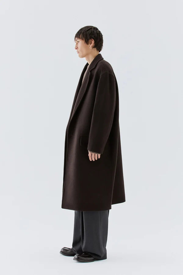 CAPPOTTO UOMO DOPPIOPETTO OVERSIZE IN MISTO LANA MORO I'M BRIAN CP3866 MORO I'M BRIAN 
