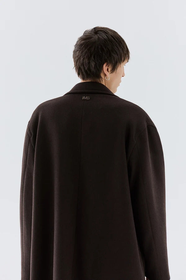 CAPPOTTO UOMO DOPPIOPETTO OVERSIZE IN MISTO LANA MORO I'M BRIAN CP3866 MORO I'M BRIAN 