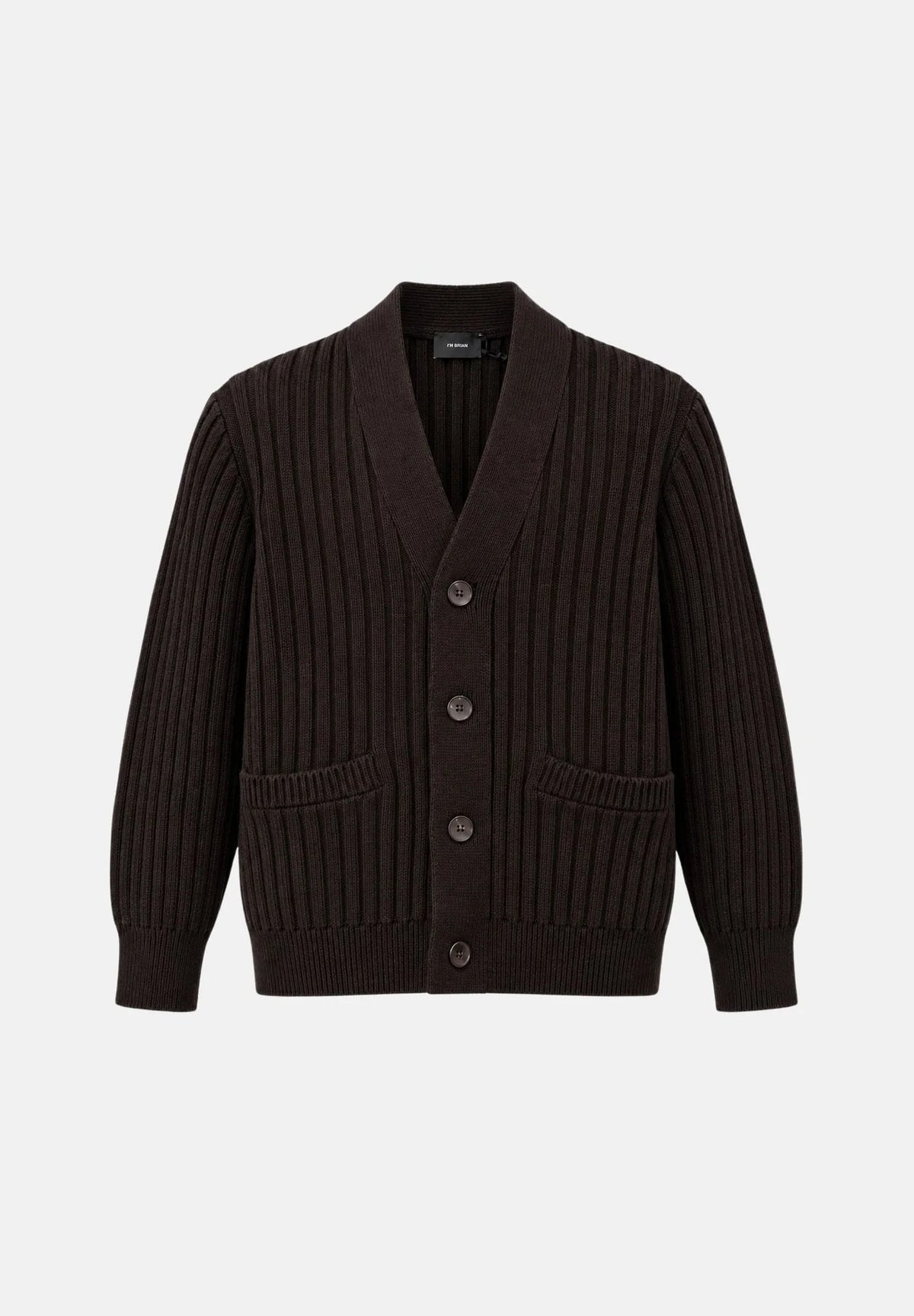 CARDIGAN UOMO OVERSIZE A COSTE LARGHE MORO I'M BRIAN MA3807 MORO I'M BRIAN 