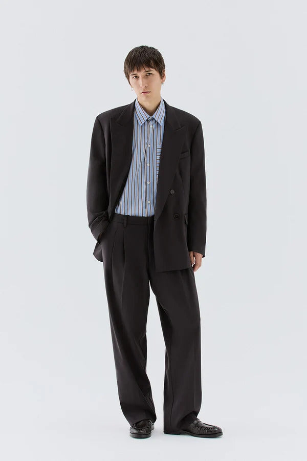 PANTALONE uomo FONDO AMPIO DOPPIA PENCE MORO I'M BRIAN PA3887 MORO I'M BRIAN 