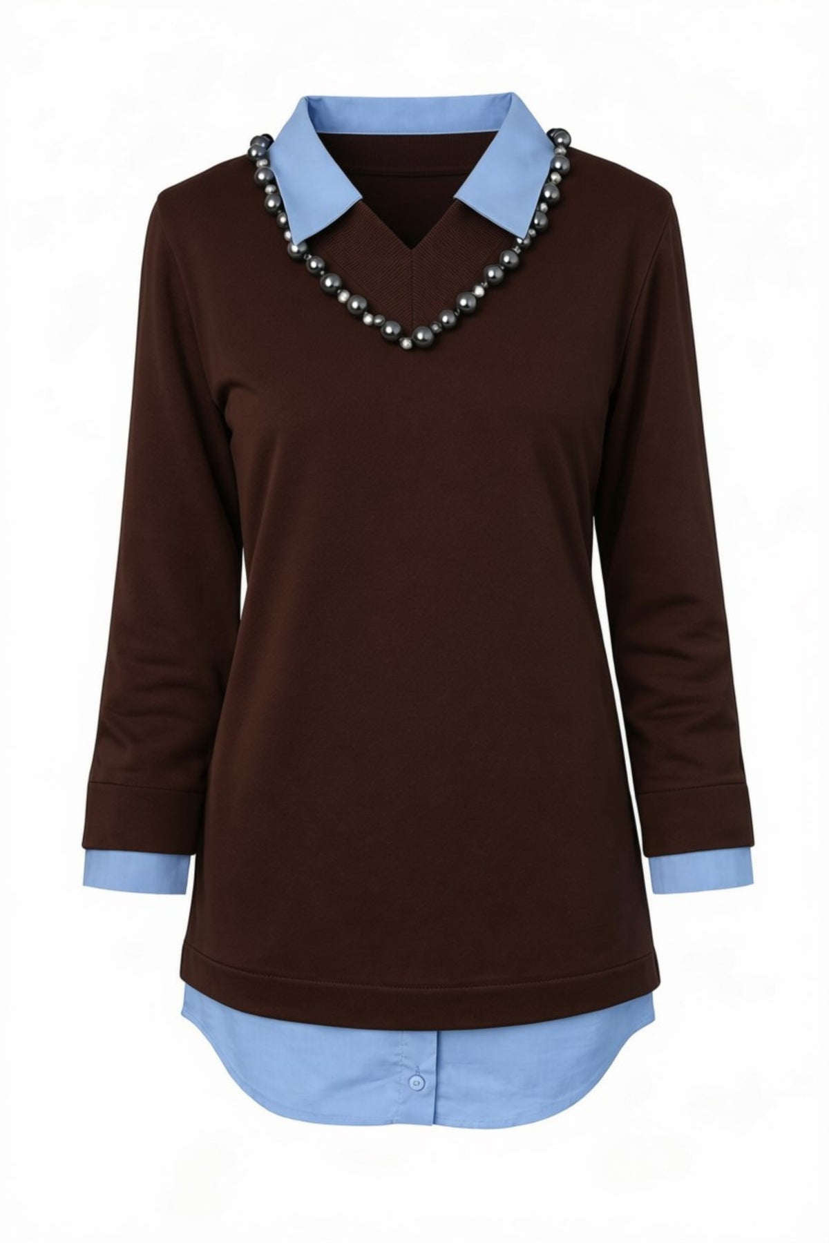 abito donna corto con camicia integrata moro jijil JPI26AB099 MORO JIJIL 