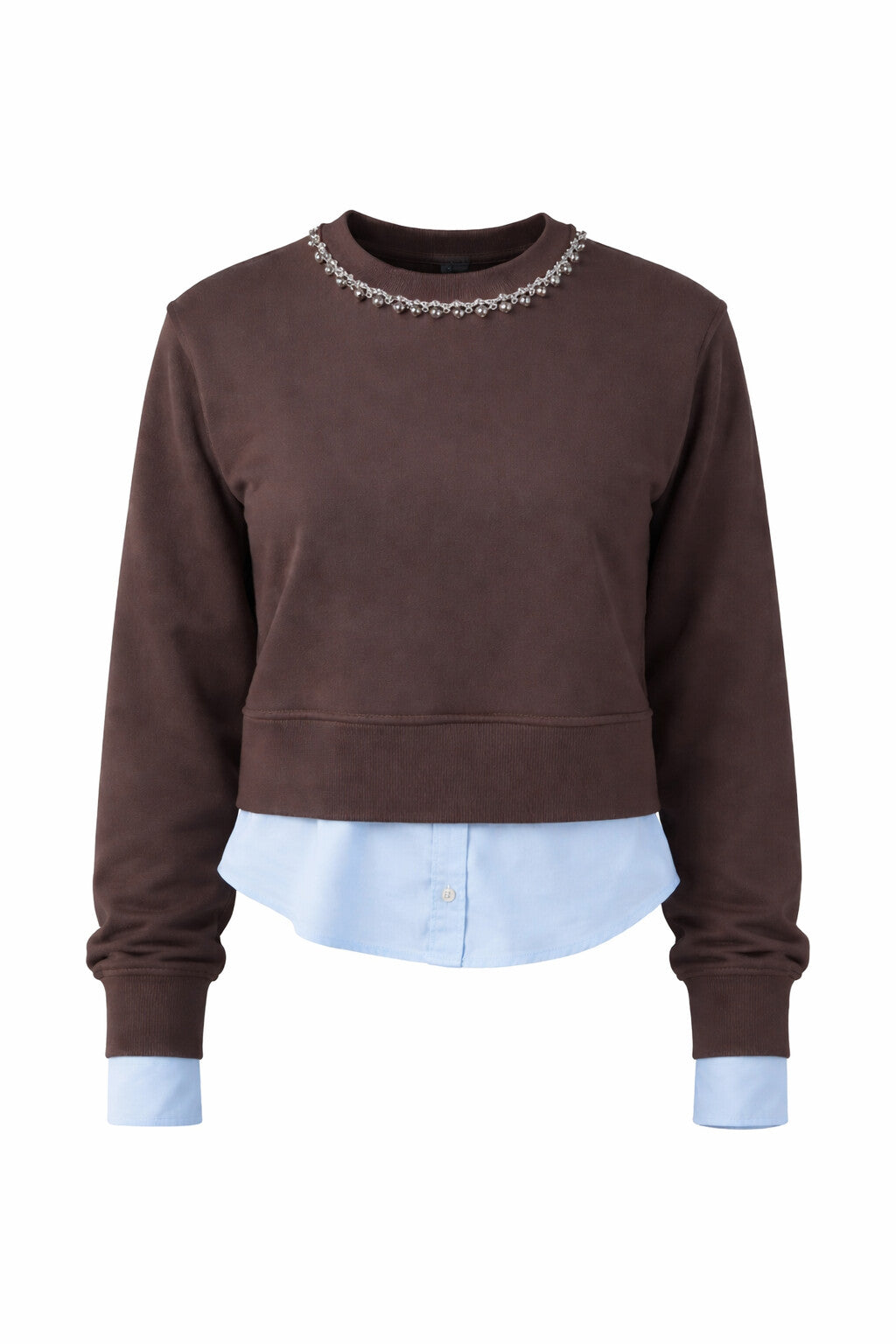 FELPA DONNA CROPPED CON APPLICAZIONI MORO JIJIL JPI26FP103 MORO JIJIL 