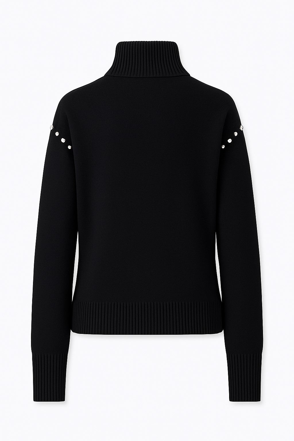 MAGLIA DONNA COLLO ALTO CON APPLICAZIONI NERO JIJIL JPI26MK047 NERO JIJIL 