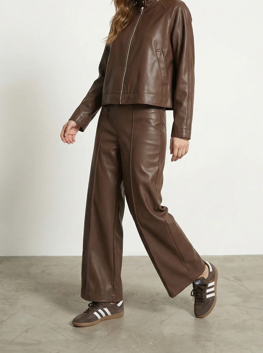 pantalone DONNA ECOPELLE CROPPED MORO JIJIL JPI26PA125 MORO JIJIL 
