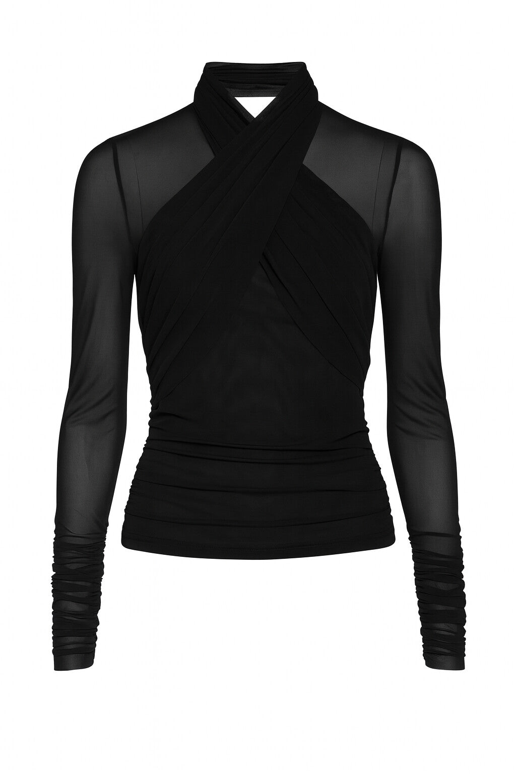 t-shirt DONNA maniche lunghe trasparenti nero jijil JPI26TS185 BLACK JIJIL 
