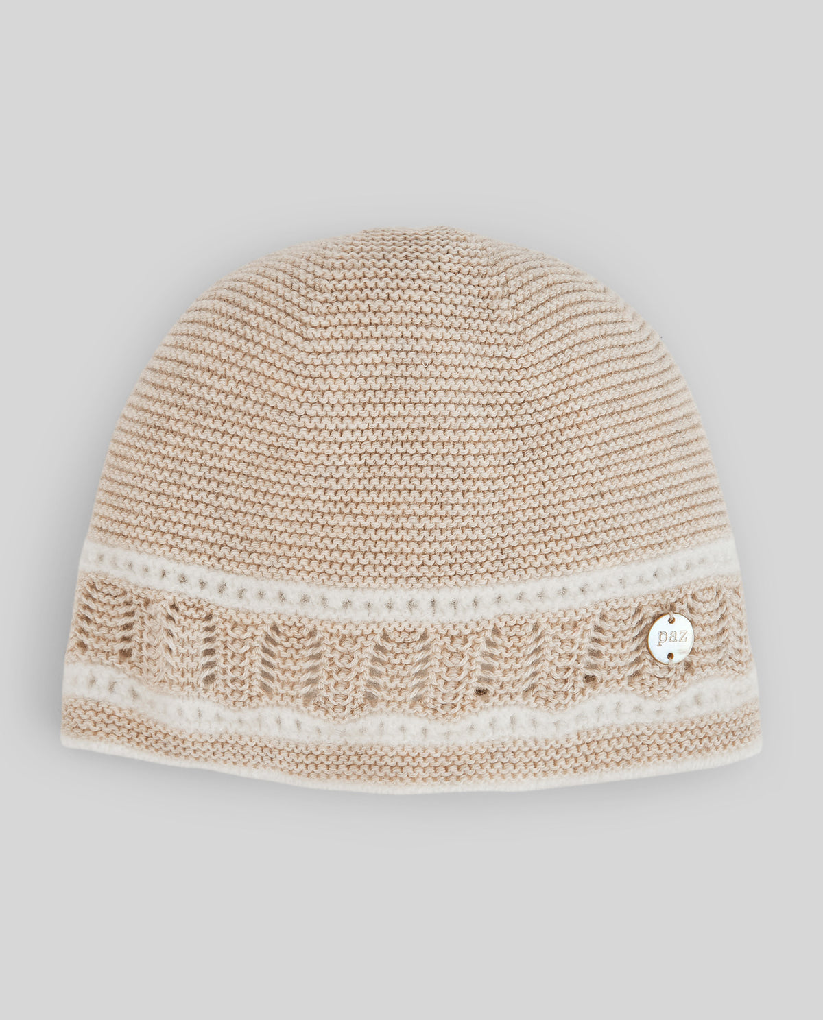 cappello"lua" 040-124033 LIGHT BROWN/CREAM PAZ RODRIGUEZ 