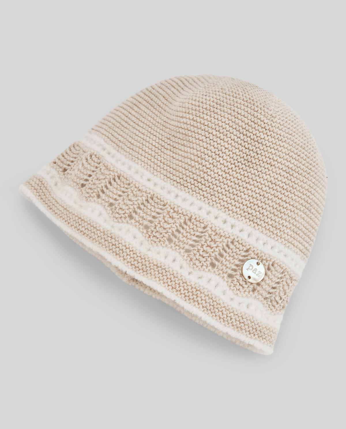 cappello"lua" 040-124033 LIGHT BROWN/CREAM PAZ RODRIGUEZ 