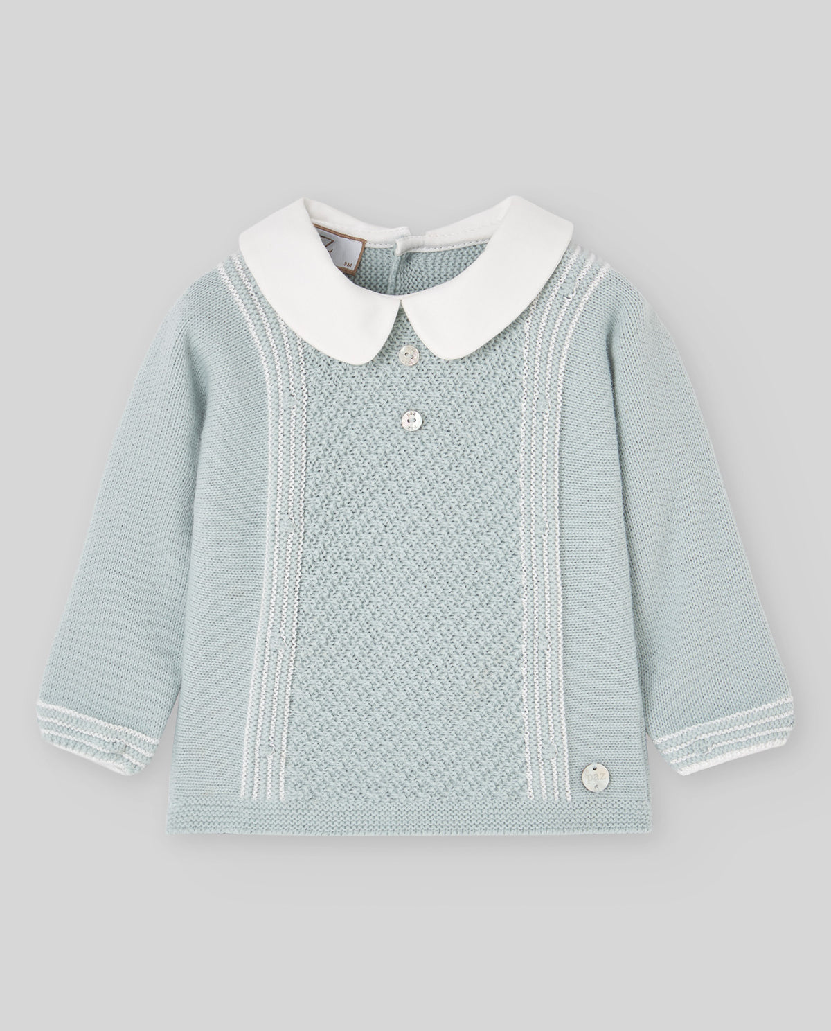 set neonato maglia e ghettina in lana chalk green paz rodriguez 103-114133 CHALK GREEN/CREAM PAZ RODRIGUEZ 