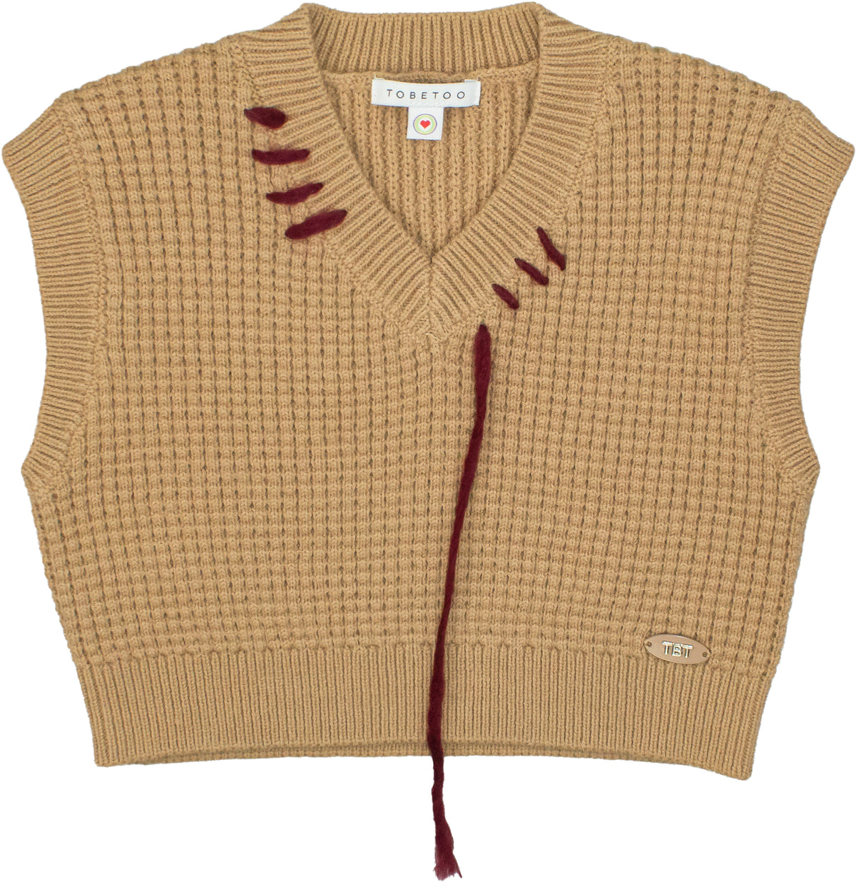 gilet BAMBINA CROP IN MAGLIA CAMMELLO TO BE TOO TB2128M CAMMELLO TO BE TOO 