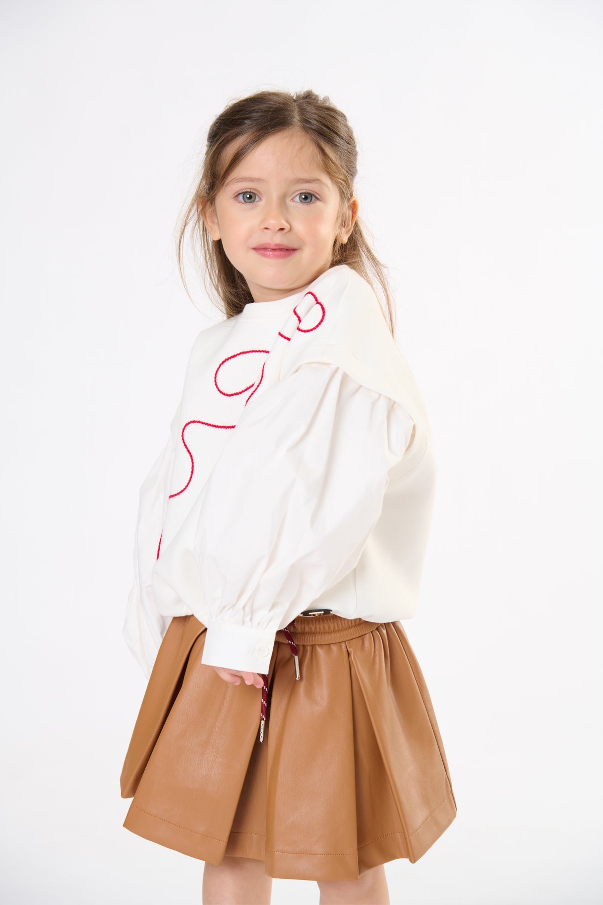 GONNA BAMBINA CON COULISSE IN ECOPELLE CARAMELLO TO BE TO TB2138G CARAMELLO TO BE TOO 